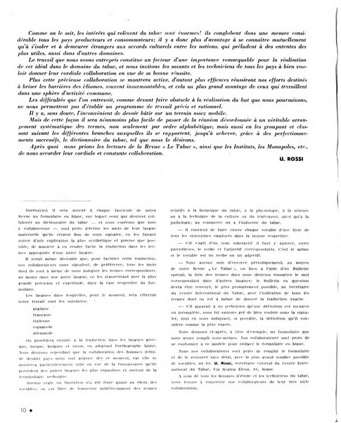 Le tabac bulletin d'information et de documentation du Centre international du tabac