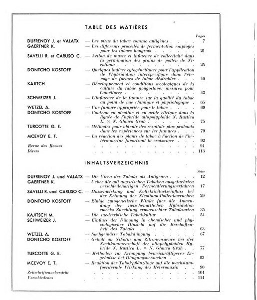 Le tabac bulletin d'information et de documentation du Centre international du tabac