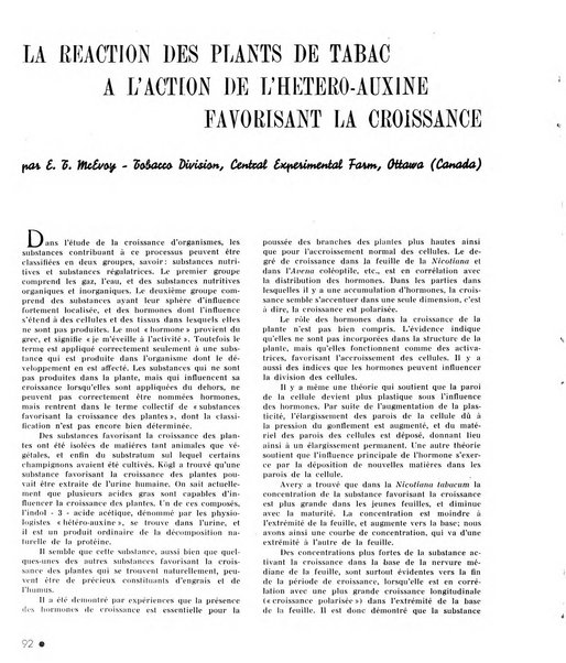 Le tabac bulletin d'information et de documentation du Centre international du tabac