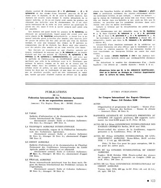 Le tabac bulletin d'information et de documentation du Centre international du tabac