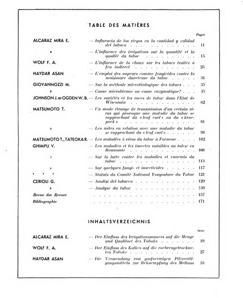 Le tabac bulletin d'information et de documentation du Centre international du tabac