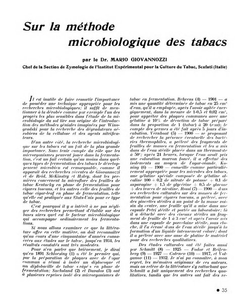 Le tabac bulletin d'information et de documentation du Centre international du tabac