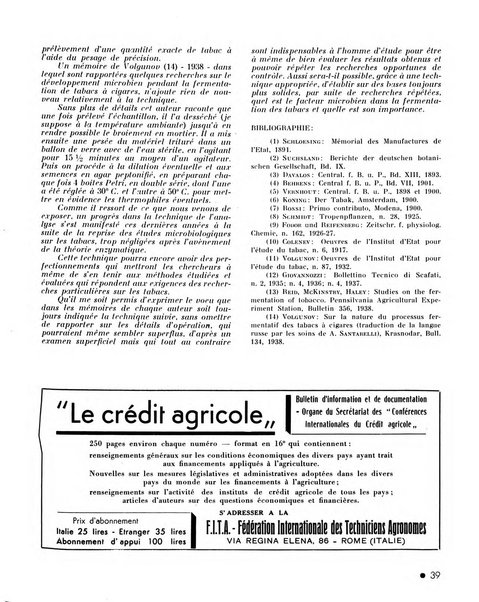 Le tabac bulletin d'information et de documentation du Centre international du tabac