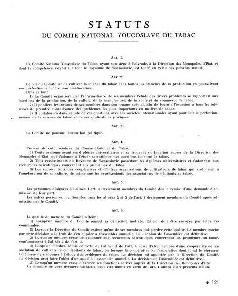 Le tabac bulletin d'information et de documentation du Centre international du tabac