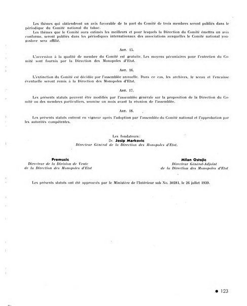 Le tabac bulletin d'information et de documentation du Centre international du tabac