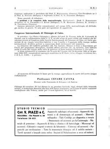 Radiologia e fisica medica. Sezione 3, Bollettino di marconiterapia e elettrologia