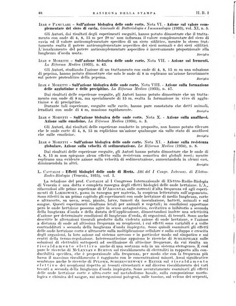 Radiologia e fisica medica. Sezione 3, Bollettino di marconiterapia e elettrologia