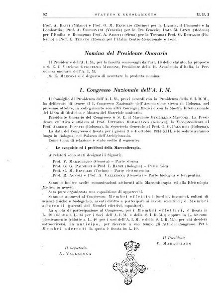 Radiologia e fisica medica. Sezione 3, Bollettino di marconiterapia e elettrologia