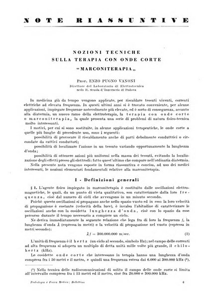 Radiologia e fisica medica. Sezione 3, Bollettino di marconiterapia e elettrologia