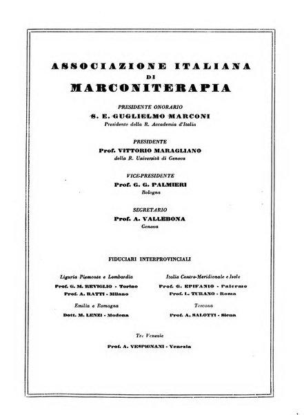 Radiologia e fisica medica. Sezione 3, Bollettino di marconiterapia e elettrologia