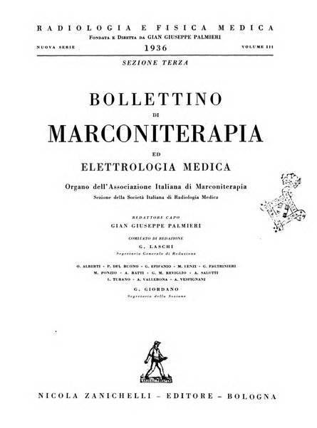 Radiologia e fisica medica. Sezione 3, Bollettino di marconiterapia e elettrologia