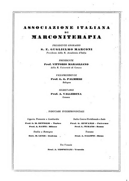 Radiologia e fisica medica. Sezione 3, Bollettino di marconiterapia e elettrologia