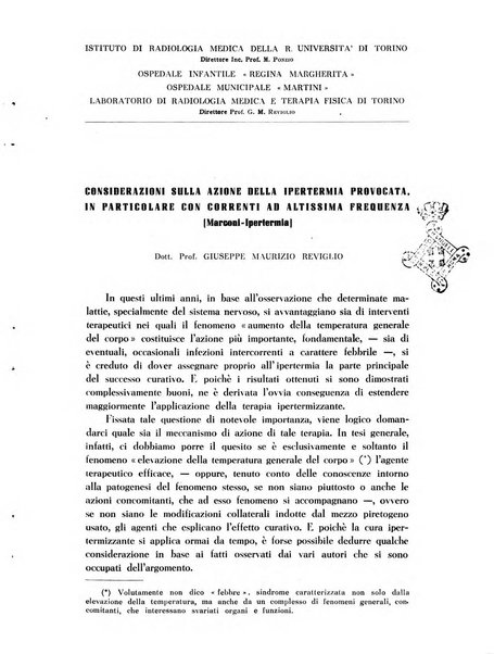 Radiologia e fisica medica. Sezione 3, Bollettino di marconiterapia e elettrologia