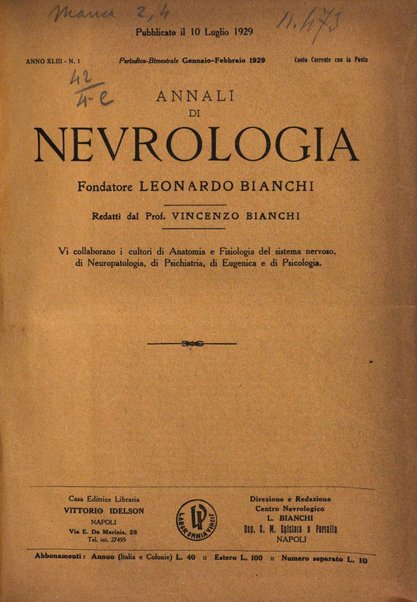 Annali di nevrologia