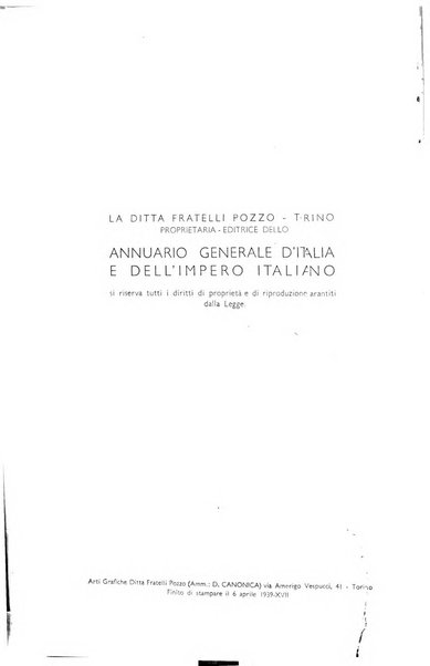 Annuario generale d'Italia e dell'Impero italiano