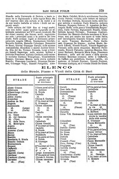 Annuario storico statistico commerciale di Bari e provincia