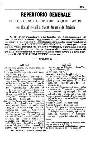 Annuario storico statistico commerciale di Bari e provincia