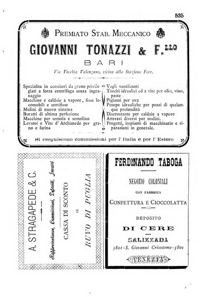 Annuario storico statistico commerciale di Bari e provincia