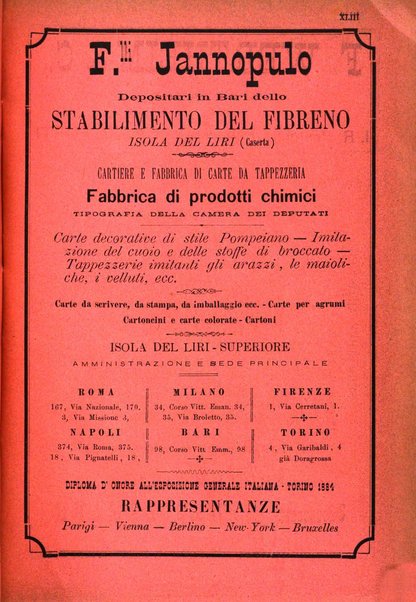 Annuario storico statistico commerciale di Bari e provincia