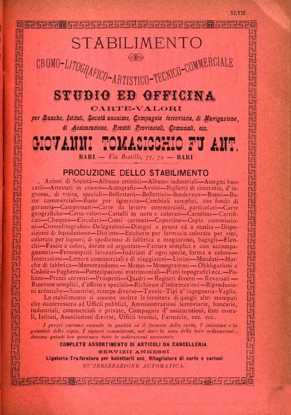 Annuario storico statistico commerciale di Bari e provincia