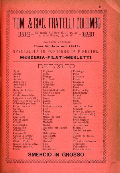 Annuario storico statistico commerciale di Bari e provincia