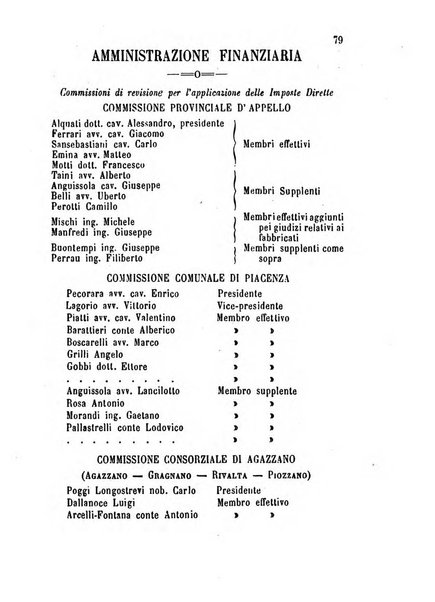 Annuario della provincia di Piacenza