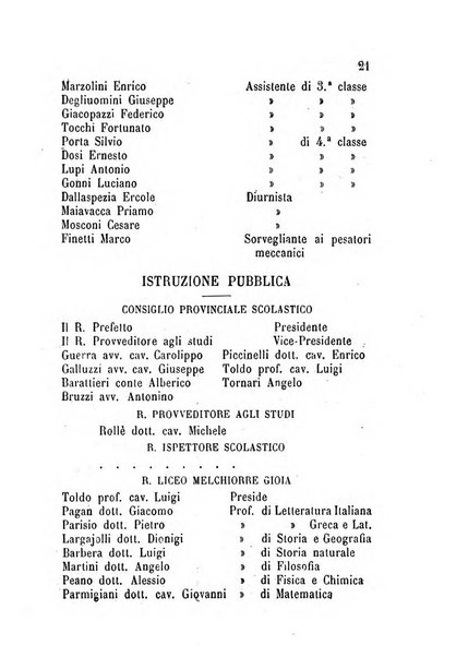 Annuario della provincia di Piacenza