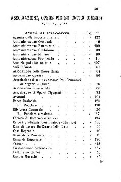 Annuario della provincia di Piacenza