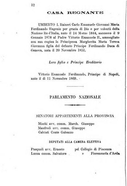 Annuario della provincia di Piacenza