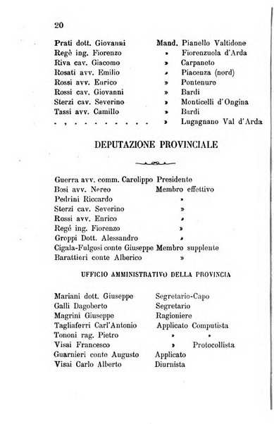 Annuario della provincia di Piacenza