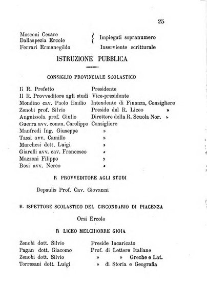 Annuario della provincia di Piacenza