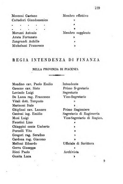 Annuario della provincia di Piacenza