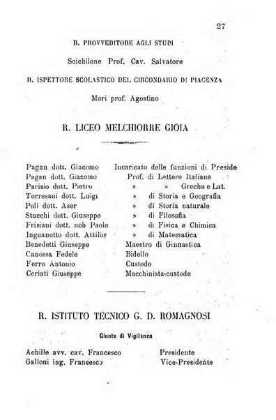 Annuario della provincia di Piacenza