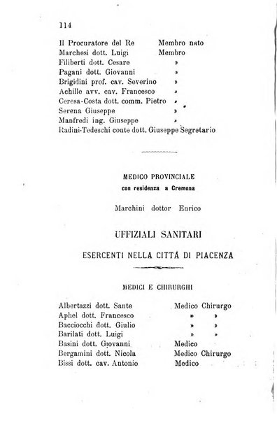 Annuario della provincia di Piacenza