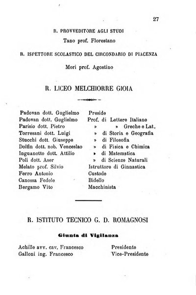 Annuario della provincia di Piacenza