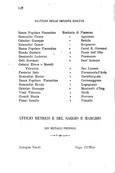 Annuario della provincia di Piacenza