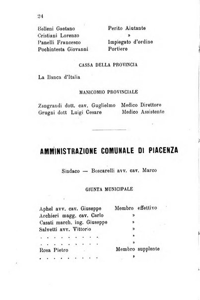 Annuario della provincia di Piacenza