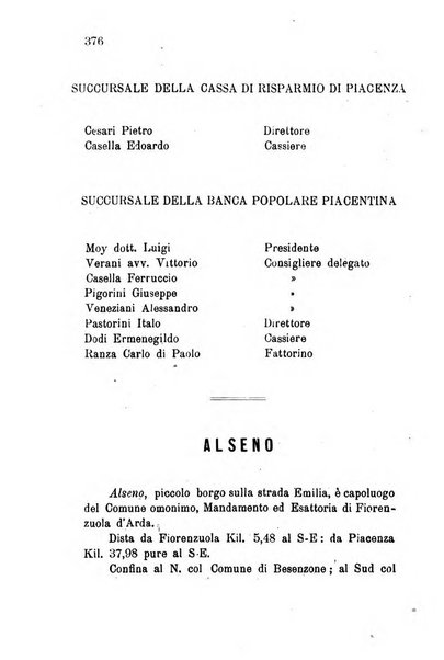 Annuario della provincia di Piacenza