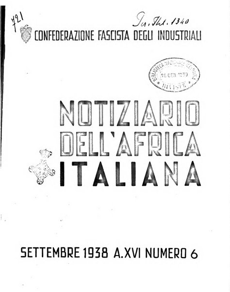 Notiziario dell'Africa italiana