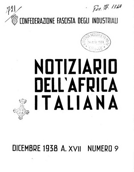 Notiziario dell'Africa italiana