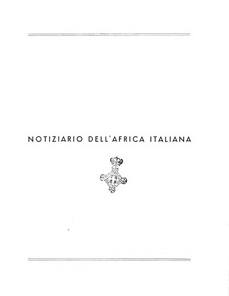 Notiziario dell'Africa italiana