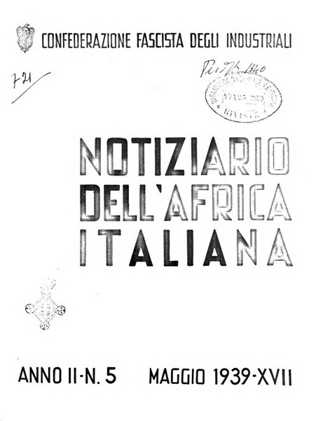 Notiziario dell'Africa italiana