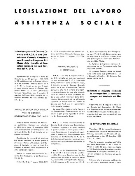 Notiziario dell'Africa italiana