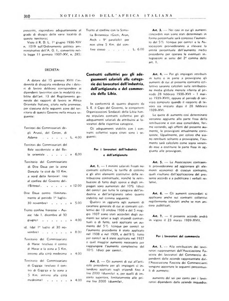 Notiziario dell'Africa italiana