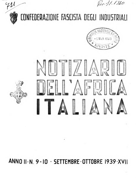 Notiziario dell'Africa italiana