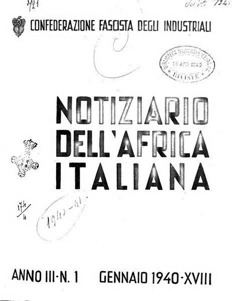 Notiziario dell'Africa italiana