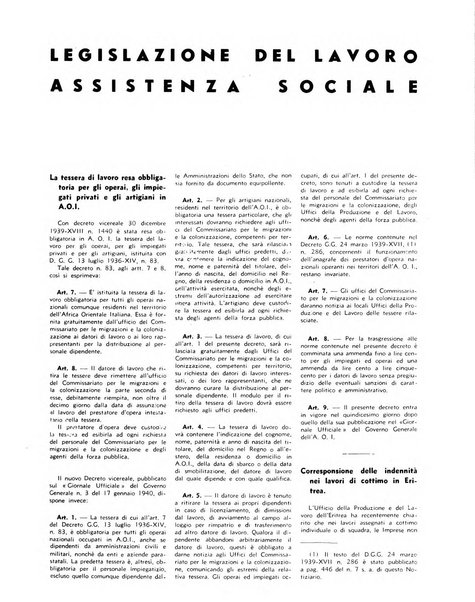 Notiziario dell'Africa italiana