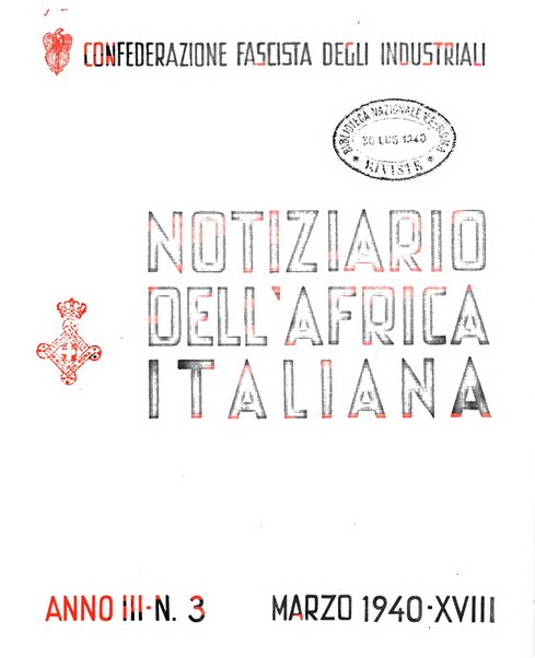 Notiziario dell'Africa italiana