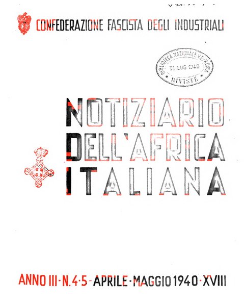 Notiziario dell'Africa italiana