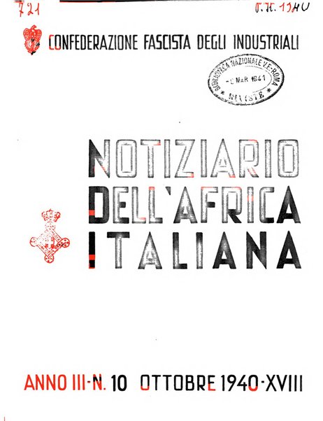 Notiziario dell'Africa italiana